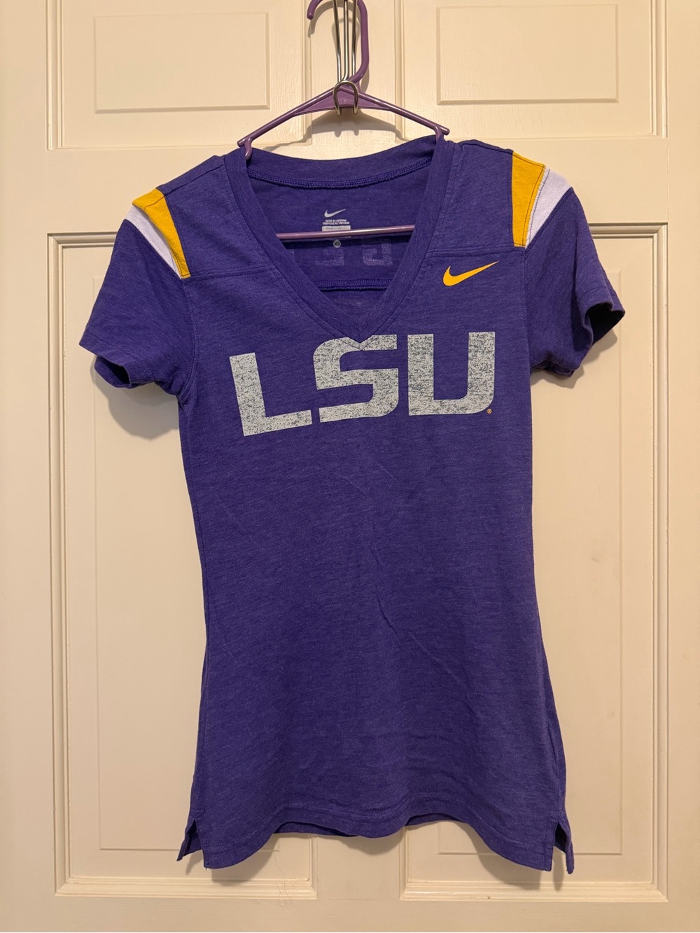 Nike LSU V Neck Women’s Tee shirt blouse top party sport college football tigers
